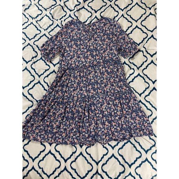 Knox Rose Women's Short Sleeve Floral Bohemian Midi Summer Dress - Medium - Picture 9 of 10